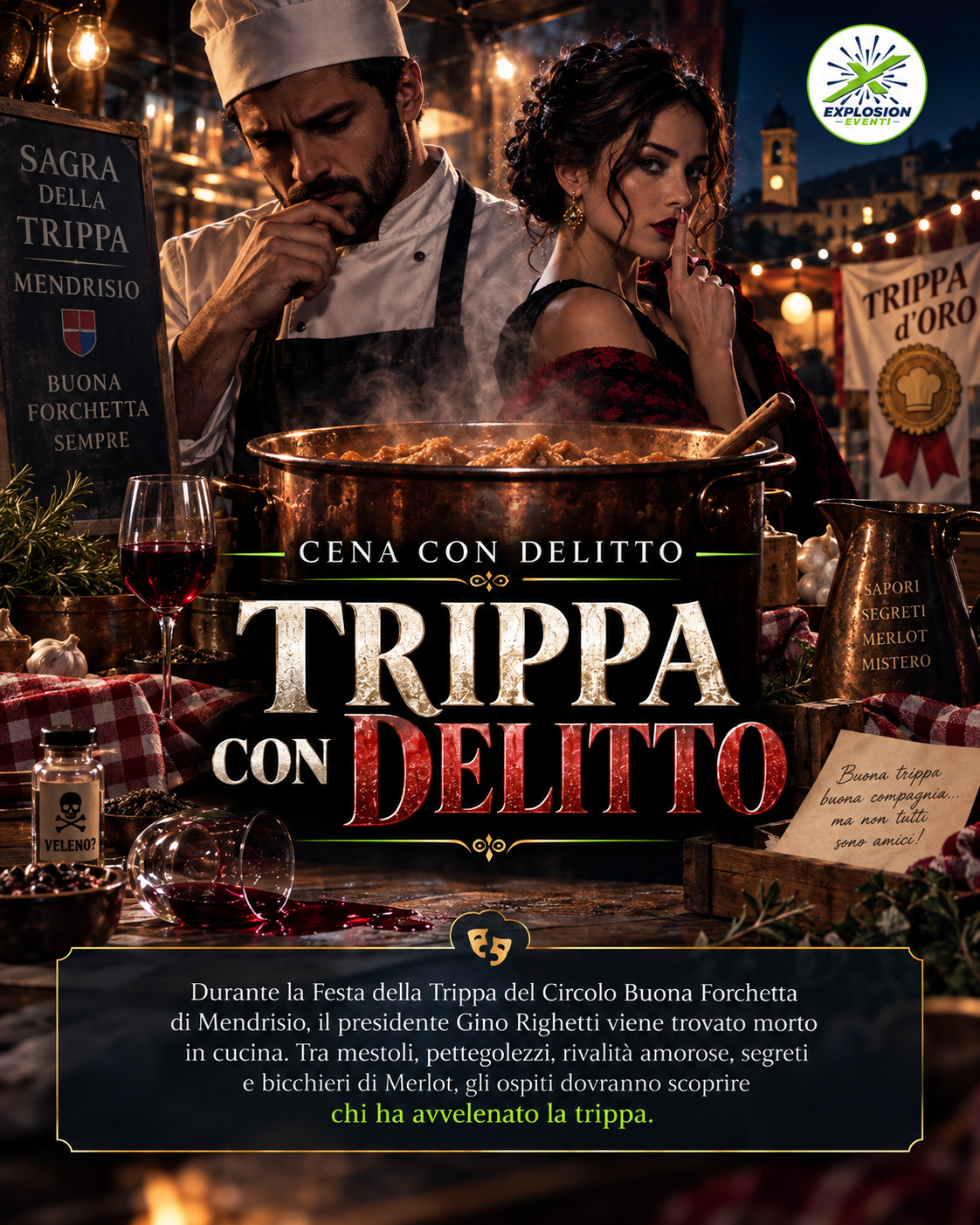 Locandina della Cena con Delitto Trippa con delitto