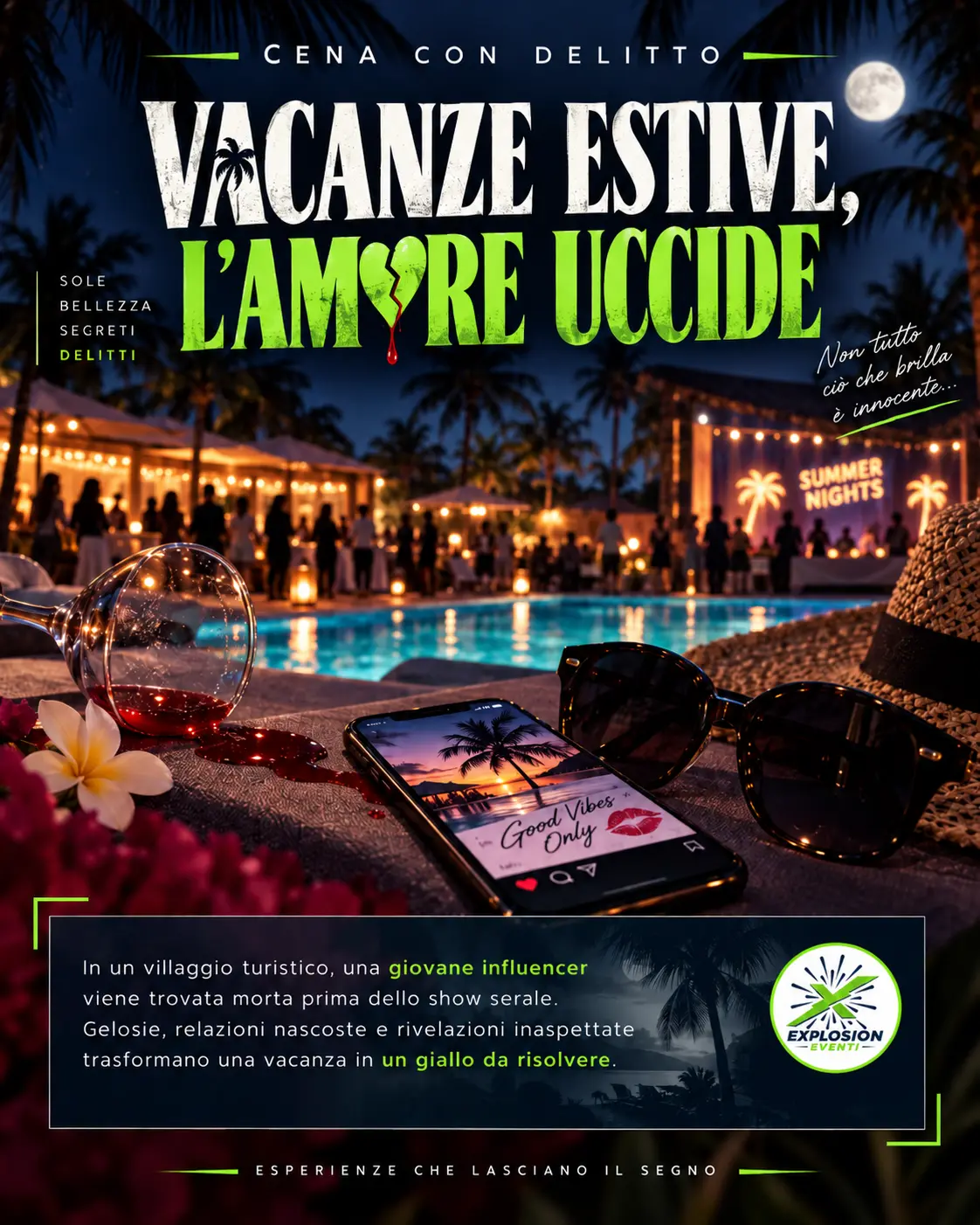Locandina della Cena con Delitto Vacanze estive, l'amore uccide